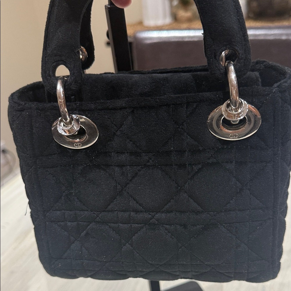 Source Unknown Black Quilted Mini Bag - image 7